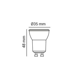 Mini Spot Dicroica de Embutir Recuado Quadrado Led 3,5w - 4