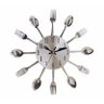 Relógio Parede para Cozinha Eletronico Formato de Talheres Grande 37cm - 2