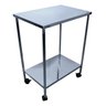 Mesa Auxiliar Aço Inox 40 X 60 X 80 Inox com Rodinhas - 1