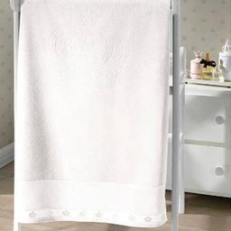 Toalha de Banho Infantil Dohler -Baby Classic para Bordar Branco - 1