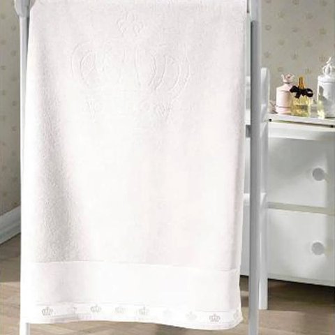 Toalha de Banho Infantil Dohler -Baby Classic para Bordar Branco