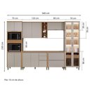 Ver imagem 2 de Cozinha Modulada Allure Linea Brasil 6 Peças A02m5 Jequitiba/gris Fosco