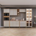 Ver imagem 1 de Cozinha Modulada Allure Linea Brasil 6 Peças A02m5 Jequitiba/gris Fosco