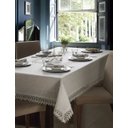 Ver imagem 1 de Toalha de Mesa Retangular 6P Jolitex -Luxo Rendada Delhi Branco