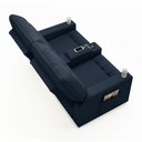 Ver imagem 5 de Poltrona do Papai Reclinável Sala de Cinema 2 Lugares Manual Baú Usb Veludo Azul