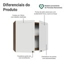 Ver imagem 3 de Armário Aéreo 80 Cm 2 Portas Rustic/branco Vik Madesa