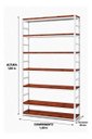Ver imagem 4 de Estante Multiuso Organizador Livreiro Estilo Industrial 180x140 Branco Mogno