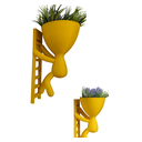 Ver imagem 1 de Kit 2 Vasos Suculentas Parede Robert Plant Escada Lançamento