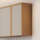 Ver imagem 2 de Armário Aéreo 40cm 1 Porta Condessa Cinza/Carvalho/Greige