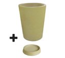 Ver mais imagens de Kit Vaso Planta + Prato 50x40 Redondo Cônico Polietileno BGPLASTICOS AREIA 001
