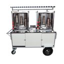 Ver imagem 1 de Carrinho Churrasco Branco Grego Duplo com Rodas Pneumáticas e Toldo