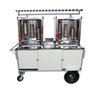 Carrinho Churrasco Branco Grego Duplo com Rodas Pneumáticas e Toldo - 1