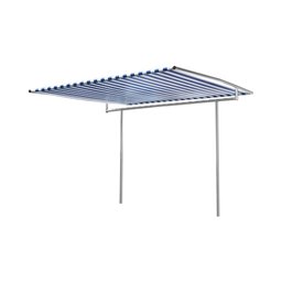 Carrinho Churrasco Branco Grego Duplo com Rodas Pneumáticas e Toldo - 4