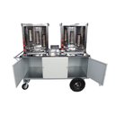 Ver imagem 3 de Carrinho Churrasco Branco Grego Duplo com Rodas Pneumáticas e Toldo