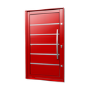 Ver imagem 1 de Porta Pivotante Alumínio Lambril Premium c/Pux.D.Elite Vermelho 216x150 Brimak