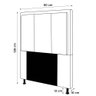 Cabeceira Cama Box Solteiro Veneza 90 Cm Suede MV Estofados Cinza - 4