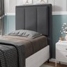 Cabeceira Cama Box Solteiro Veneza 90 Cm Suede MV Estofados Cinza - 2