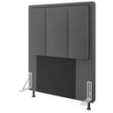 Ver imagem 3 de Cabeceira Cama Box Solteiro Veneza 90 Cm Suede MV Estofados Cinza