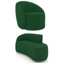 Ver imagem 2 de Sofá 2 Lugares 140cm Wendi e Poltrona Steve Suede Verde I01 - Mpozenato