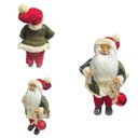 Ver imagem 3 de Papai Noel em Pe Verde Vermelho 30cm Florarte