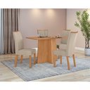 Ver imagem 5 de Conjunto Sala de Jantar Mesa Celebrare 120 no Glass 4 Lugares Tampo MDF Cadeiras Apogeu Móveis