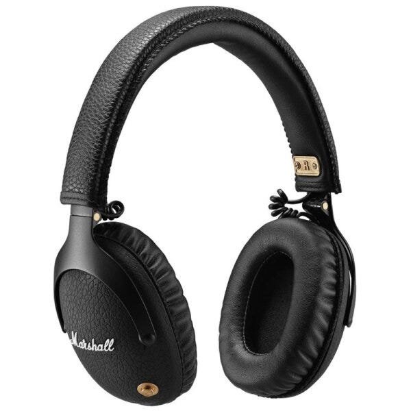 Marshall Monitor Bluetooth ヘッドフォン ブラック Fone de Ouvido Marshall Headphones Monitor Bluetooth - Preto
