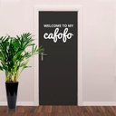 Ver imagem 1 de Adesivo de Porta Bem vindo - Welcome to My Cafofo - Branco