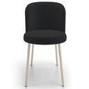 Ver imagem 3 de Kit 04 Cadeiras para Sala de Jantar Cozinha Estofada Gavi Arena L02 Bouclê Preto - Lyam Decor