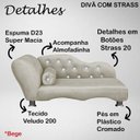 Ver imagem 2 de Cama Caminha Diva Pet Veludo Strass Bege Dvinn