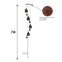 Ver imagem 4 de Lustre Pendente para Sala Pé Direito Duplo Sp-Rain Marrom