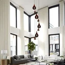 Ver mais imagens de Lustre Pendente para Sala Pé Direito Duplo Sp-Rain Marrom