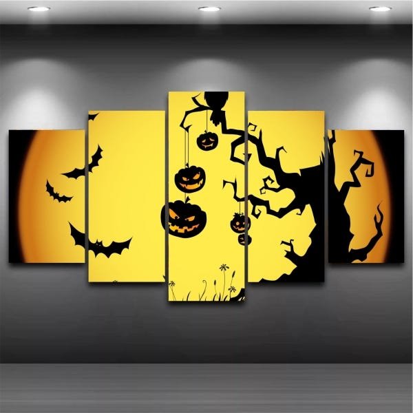 Quadro Mosaico Halloween 5 Peças 1,20x0,70cm HALL 02 - 1