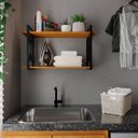 Ver imagem 7 de Estante Prateleira Industrial Moderna para Sala Escritório Lavanderia 60cm - Jm3 Móveis:freijó