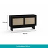 Aparador Buffet 2 Portas de Correr Átria 1295 Carraro Preto - 3