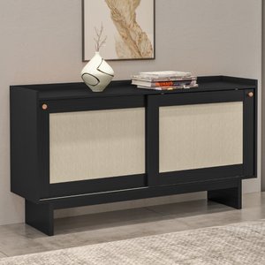 Aparador Buffet 2 Portas de Correr Átria 1295 Carraro Preto