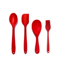 Ver imagem 1 de Jogo com 4 Peças Colher de Arroz, Espatula Pincel em Silicone Livre de Bpa .unyhome.