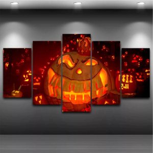 Quadro Mosaico Halloween 5 Peças 1,20x0,70cm Hall 05