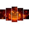 Quadro Mosaico Halloween 5 Peças 1,20x0,70cm Hall 05 - 2