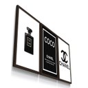 Ver imagem 1 de Kit 3 Quadro Decorativo Moda Feminino Chanel Perfume Marca
