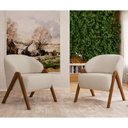 Ver imagem 1 de Kit 2 Poltronas Mega Bouclé Suave Off White - Sallar Home