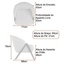Ver imagem 3 de Kit 2 Poltronas Mega Bouclé Suave Off White - Sallar Home