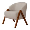 Ver imagem 5 de Kit 2 Poltronas Mega Bouclé Suave Off White - Sallar Home