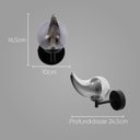 Ver imagem 2 de Arandela Angel Preto Smoky L18 X H24CM P/ 1X G9 LT010 Starlux ST2612