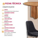 Ver imagem 6 de Sala de Jantar Mesa Selene Tampo 135cm Laminado com 4 Cadeiras Vicenza Moderna Mobilia