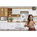 Ver imagem 3 de Módulo Cozinha Burguesa com 2 Portas e 3 Gavetas 120cm Freijó Branco