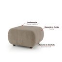 Ver imagem 4 de Puff Decorativo para Sala Orgânico Nara 60 cm Base Fixa Suede D03 - D'Rossi