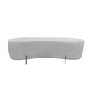 Ver imagem 3 de Puff Decorativo Orgânico Alana Linho Bege