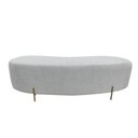 Ver imagem 4 de Puff Decorativo Orgânico Alana Linho Bege