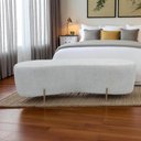 Ver imagem 7 de Puff Decorativo Orgânico Alana Linho Bege