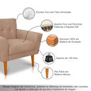 Ver imagem 4 de Kit 2 Poltronas Sala de Estar Bia Pés Palito Suede Capuccino M3 - Monari Design